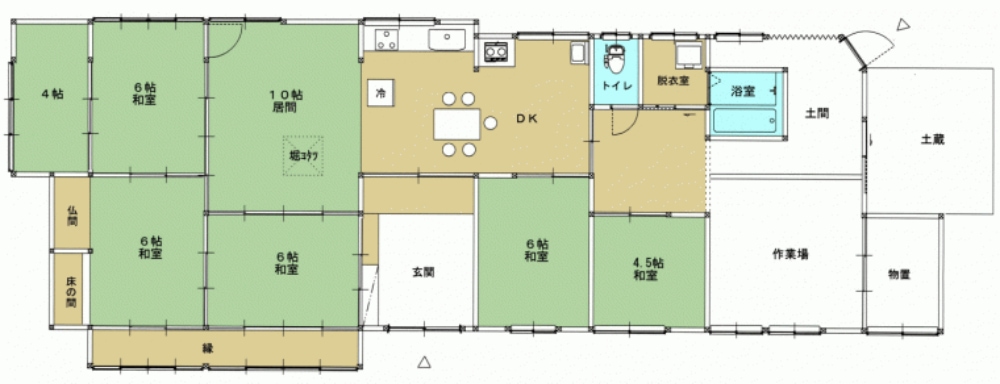 兵庫県豊岡市の物件の間取り