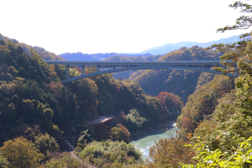 長野県飯田市の天龍峡（そらさんぽ）