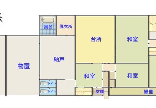 岩手県遠野市の物件の間取り図