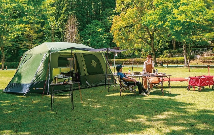 「リソルの森」ではグランピングやキャンプが楽しめるので、移住検討時の拠点として活用するのもいい。