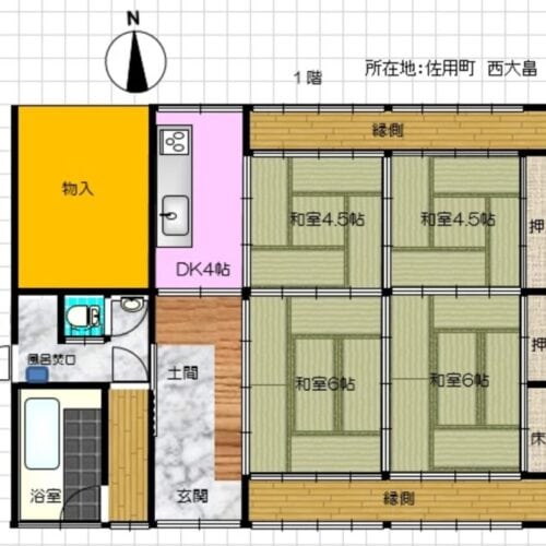 兵庫県佐用町の物件の間取り図