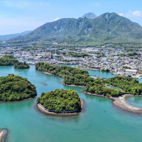 長崎県島原市の九十九島の風景