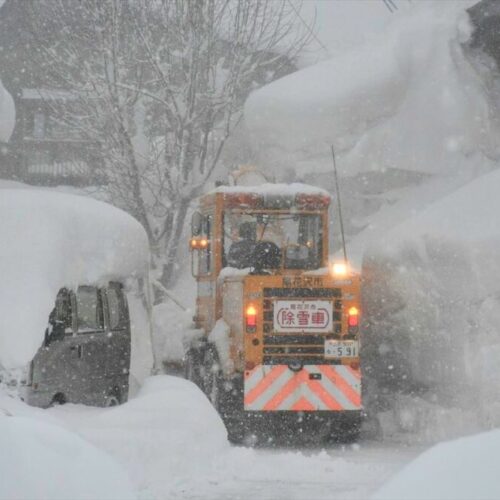 山形県尾花沢市の雪の風景