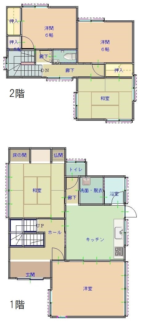 大分県佐伯市の物件の間取り図