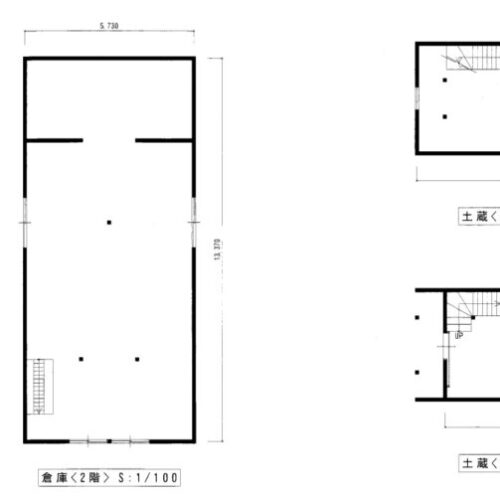 福島県西会津町の物件の間取り図（倉庫と土蔵）