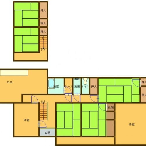 大分県豊後高田市の物件の間取り図