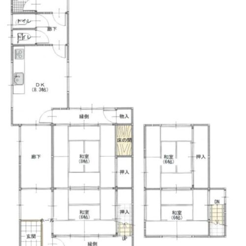 福井県坂井市の物件の間取り図