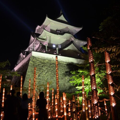 三重県伊賀市のライトアップイベント「お城のまわり」