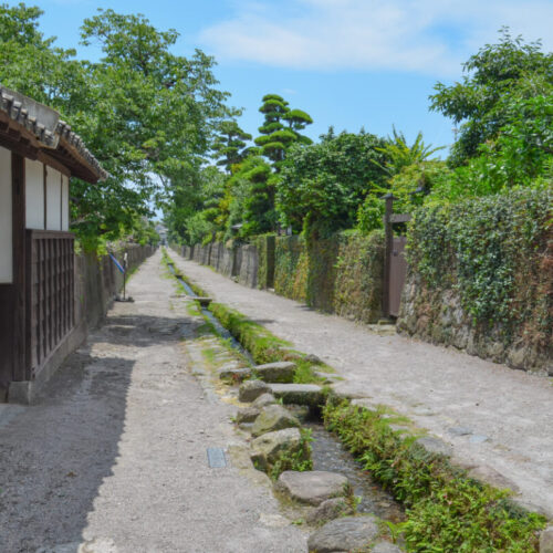 長崎県島原市にある武家屋敷通り