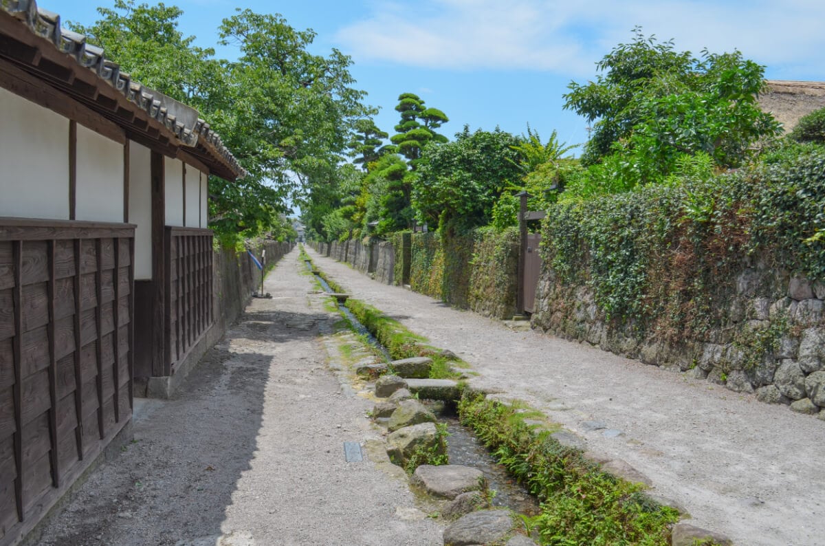 長崎県島原市にある武家屋敷通り