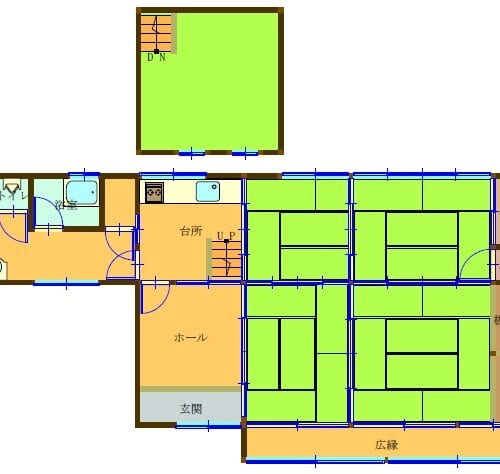 岡山県笠岡市の物件の間取り図