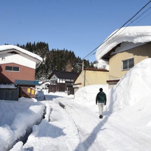 山形県尾花沢市の雪の風景