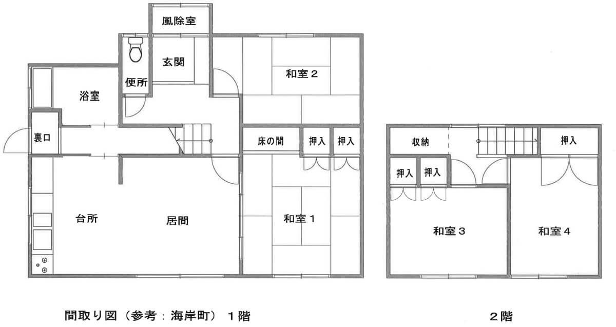 北海道豊浦町の物件の間取り図