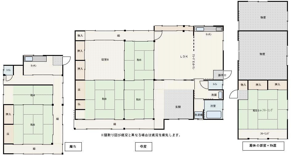 岡山県津山市の物件の間取り図