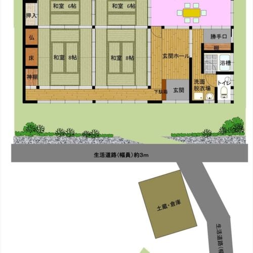 兵庫県佐用町の物件の間取り図