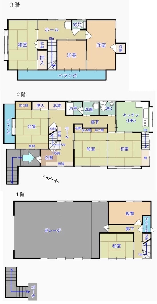 長野県伊那市の物件の間取り図