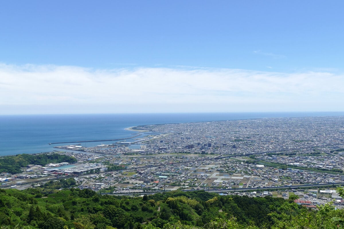 静岡県焼津市にある高草山からの眺望