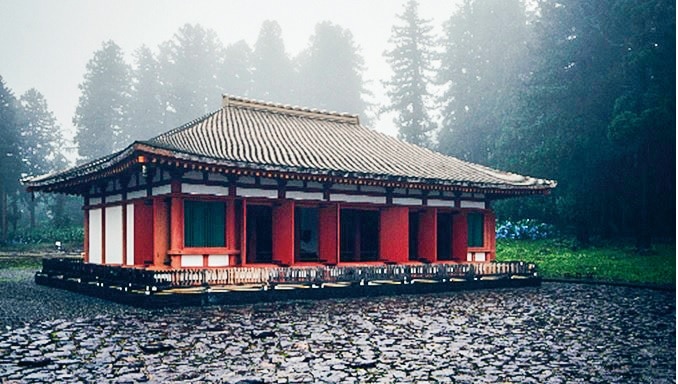 福島県磐梯町の慧日寺金堂