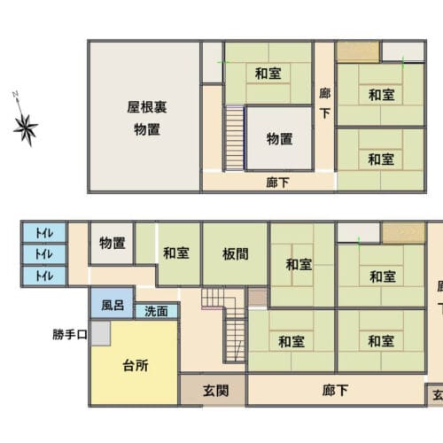 岩手県遠野市の物件の間取り図