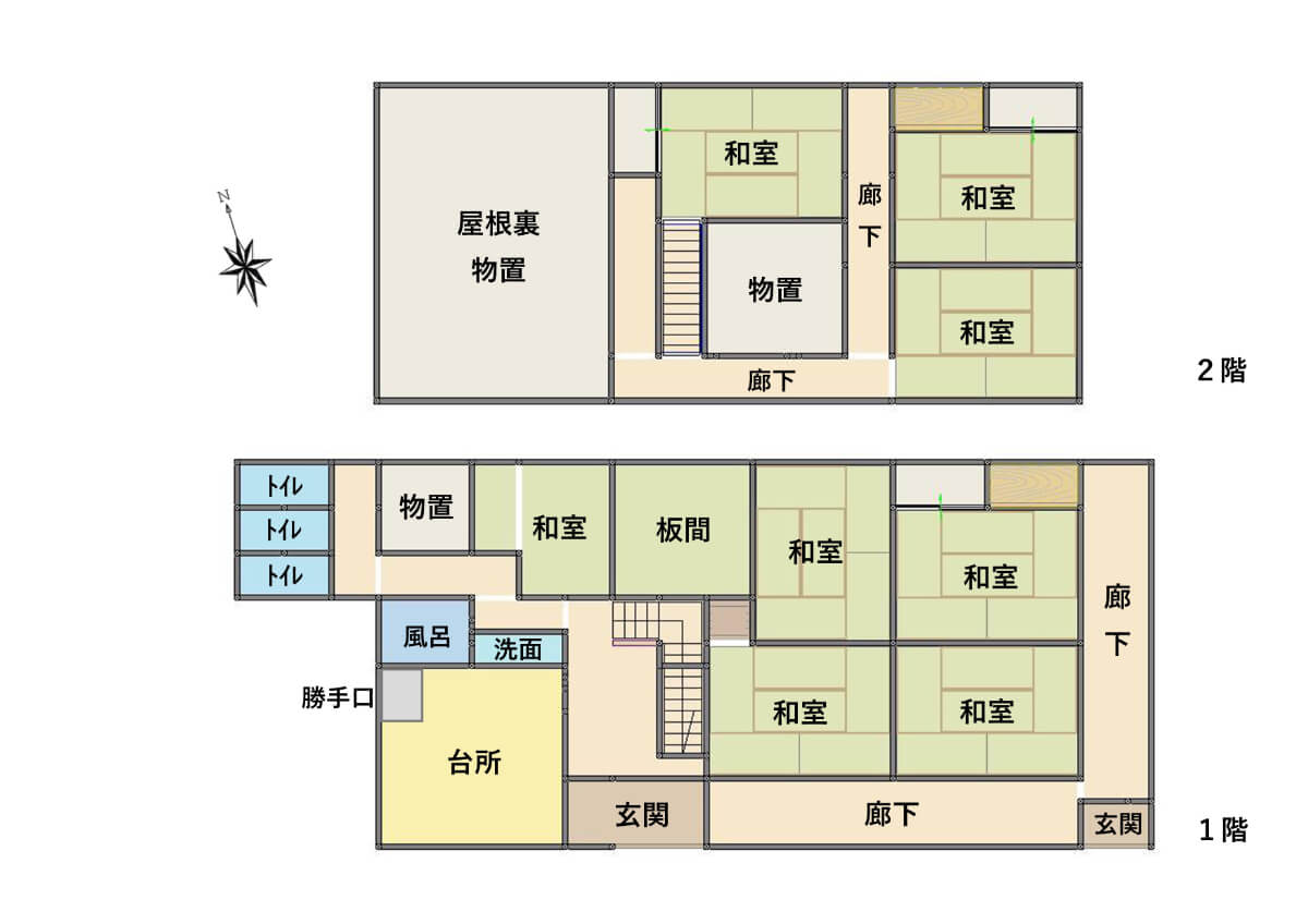 岩手県遠野市の物件の間取り図