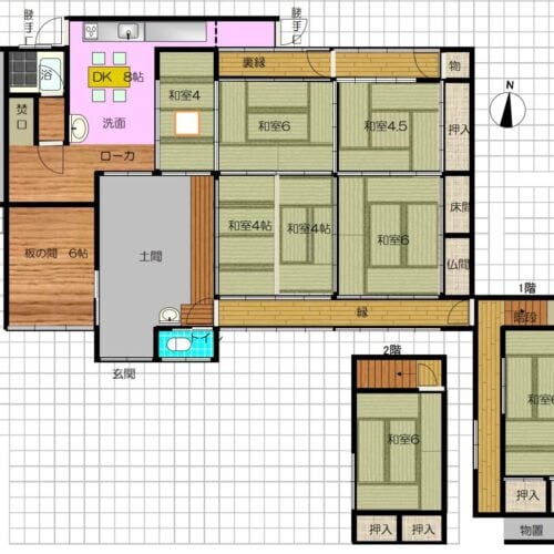 兵庫県佐用町の物件の間取り図