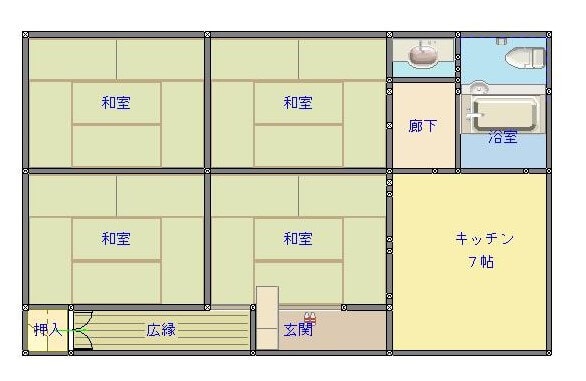 鹿児島県肝付町の物件の間取り図