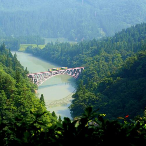 福島県三島町の只見線第一橋梁