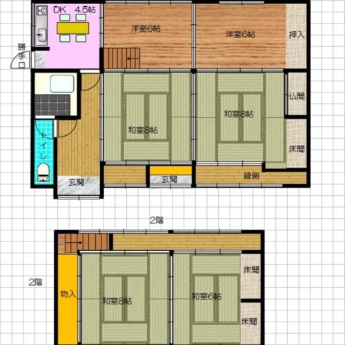 兵庫県佐用町の物件の間取り図