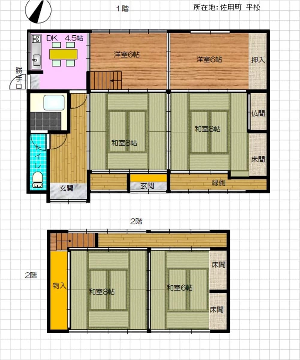 兵庫県佐用町の物件の間取り図