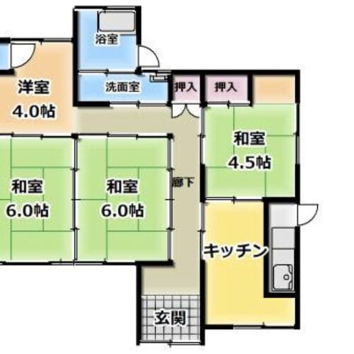 山口県柳井市の物件の間取り図