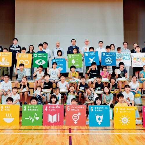 宮城県東松島市では産官学が連携し、SDGs出前授業を行っている