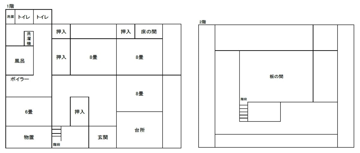 長野県木曽町の物件の間取り図