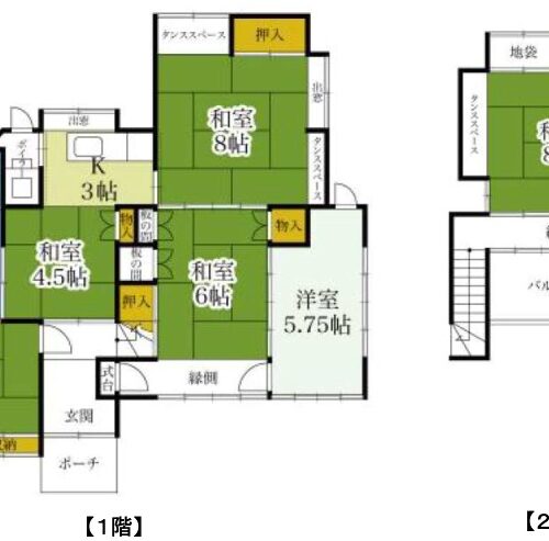 栃木県鹿沼市の物件の間取り図