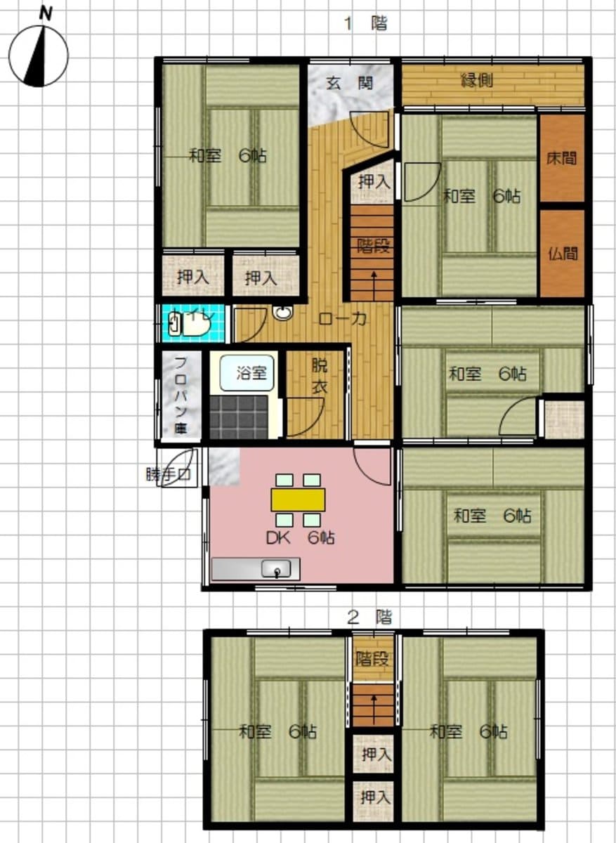 兵庫県佐用町の物件の間取り図