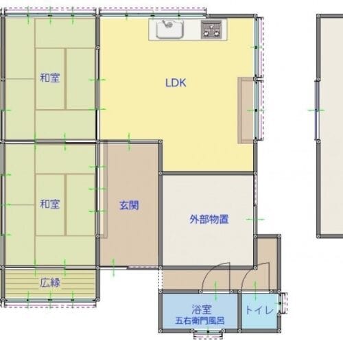 滋賀県東近江市の物件の間取り図