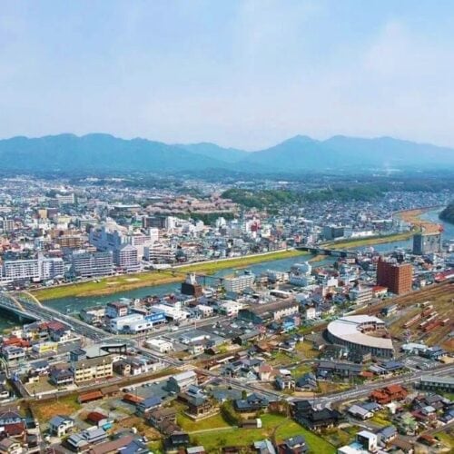 岡山県津山市の全景