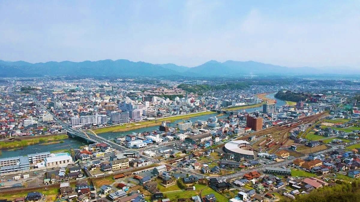 岡山県津山市の全景