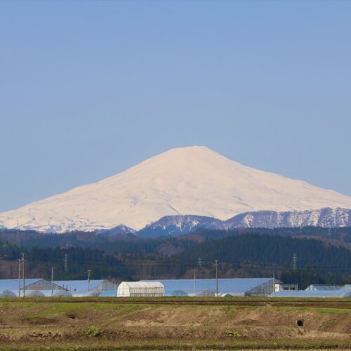 秋田県羽後町から眺めた鳥海山