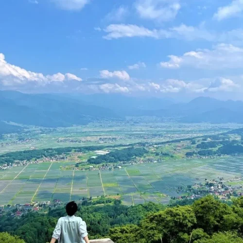 長野県飯山市鷹落山展望台