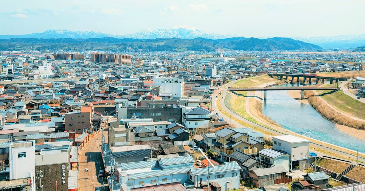 新潟県三条市の市街地写真