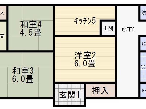 三重県大台町物件の間取り図