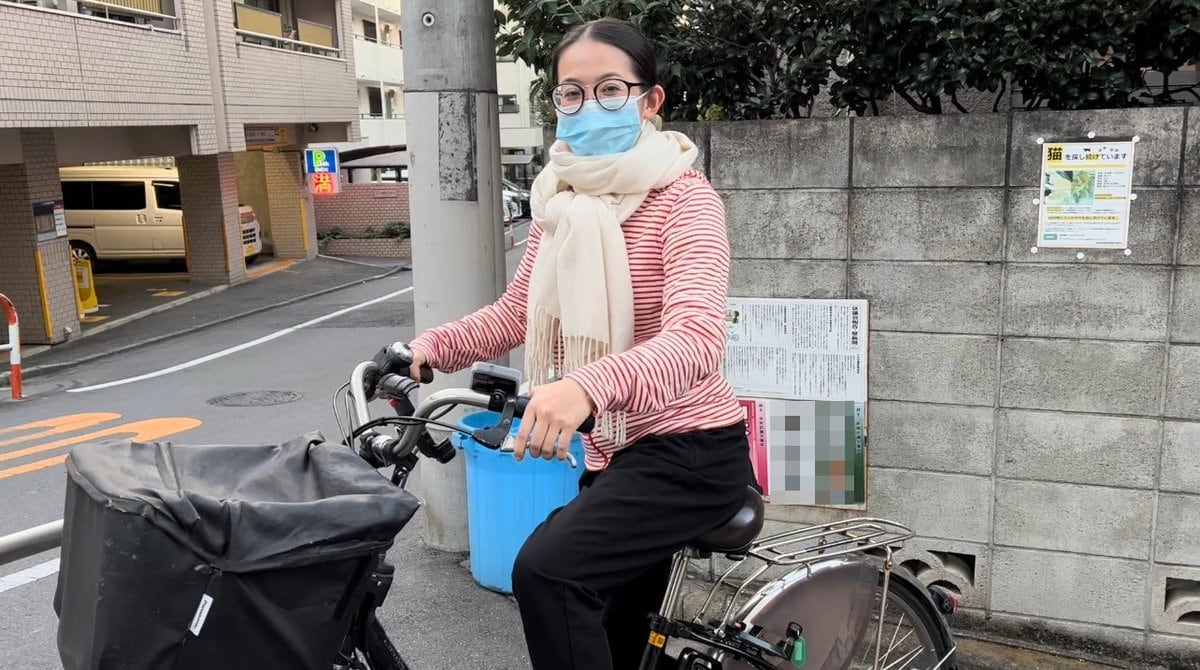 埼玉県住みます芸人えりんぎのおだいらつかささん「訪問看護の研修に出かけた時の様子。訪問看護は自転車で各ご家庭に伺うことが多く、体力の必要な職業です」