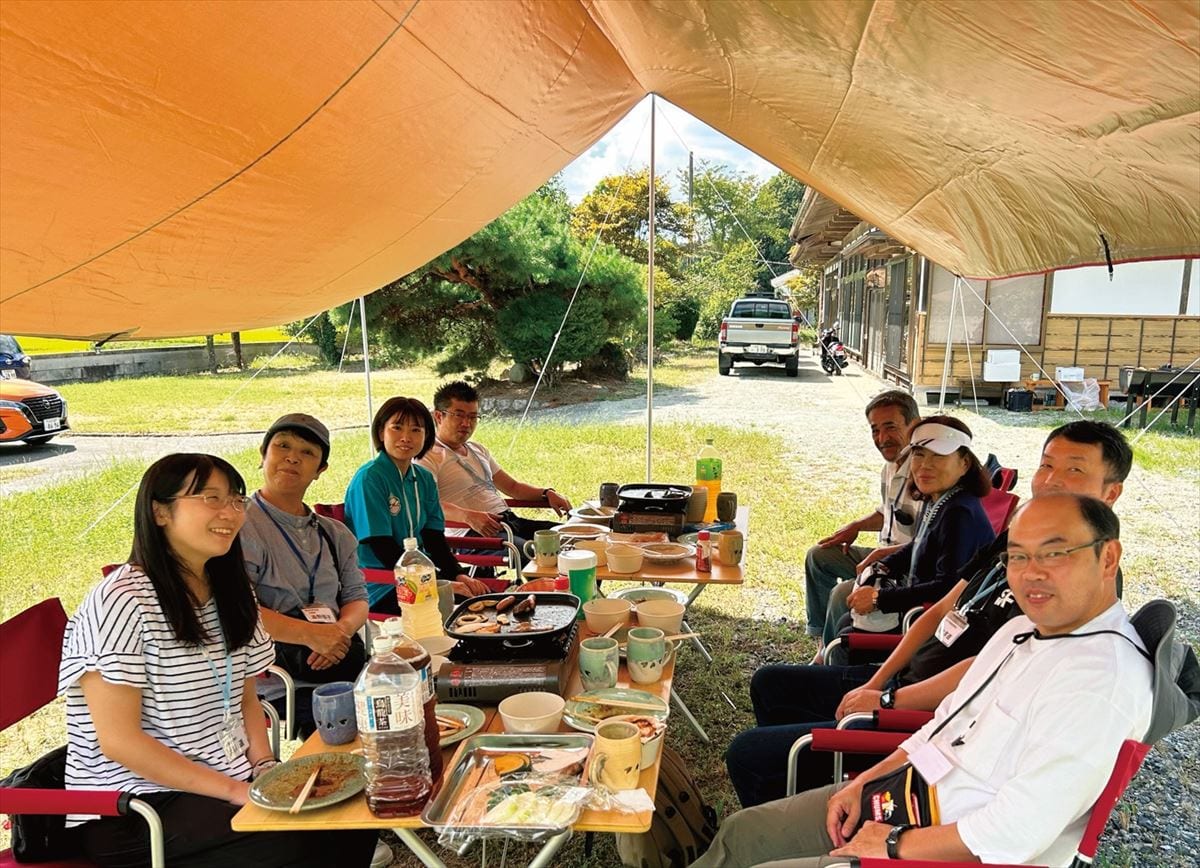 福島県浪江町での移住者交流会の様子。町ではこういう催しが行われ、親睦や情報交換の場にもなっています。