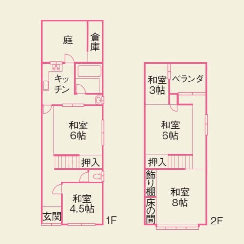 愛媛県宇和島市の物件の間取り図