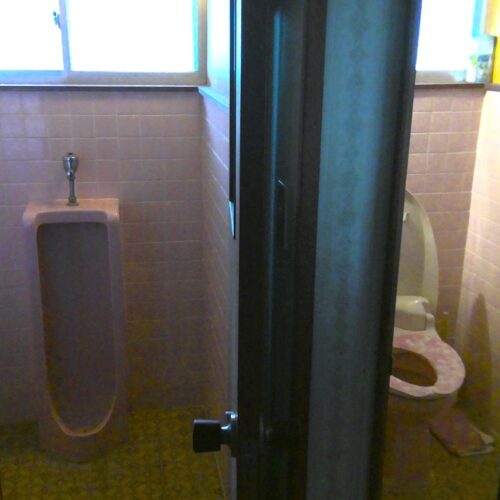 洋式の水洗トイレと男性用の水洗トイレが設置されている。独立した手洗いもある。