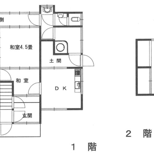 岡山県備前市の物件の間取り図です。木造2階建ての４SDKです。