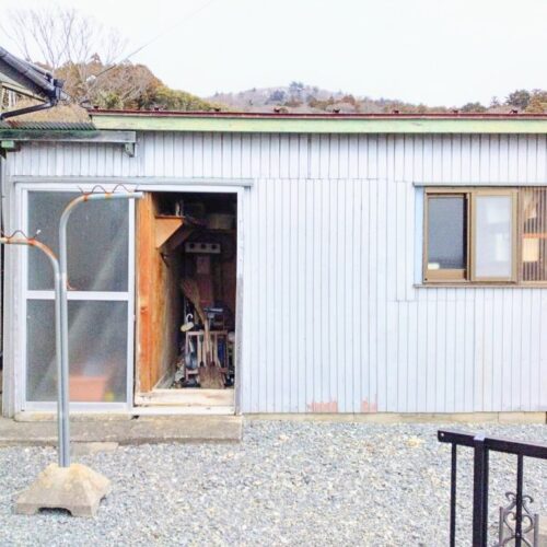 宮城県石巻市の物件の収納小屋。敷地内にあります