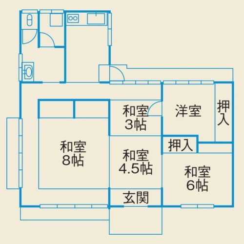 長野県長野市の賃貸物件の間取り図