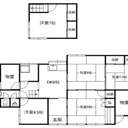 福岡県朝倉市の物件の間取り図