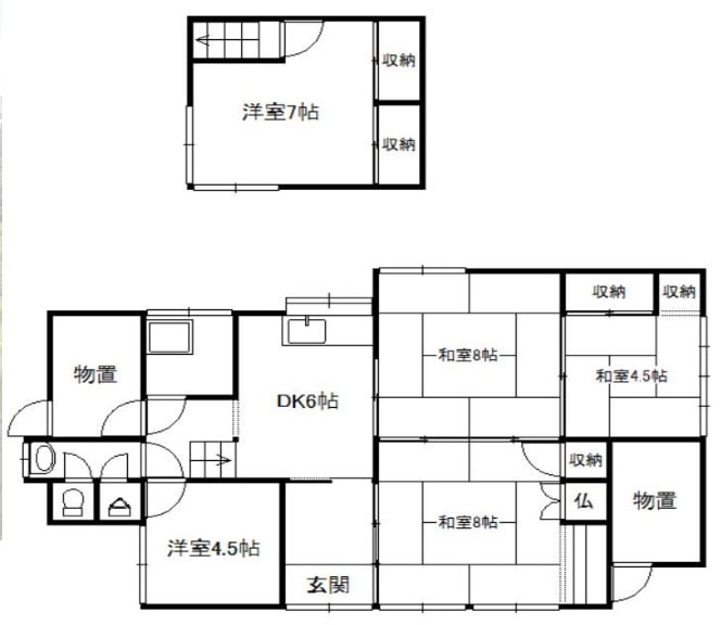 福岡県朝倉市の物件の間取り図